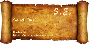 Sand Emil névjegykártya