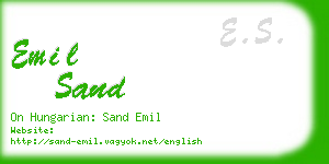 emil sand business card